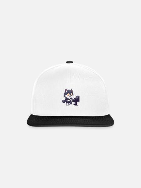 Wolf Klavier - Snapback Cap - Weiß/Schwarz