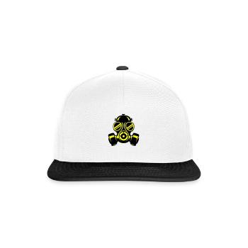 Masque à gaz - Casquette snapback - blanc/noir - Devant