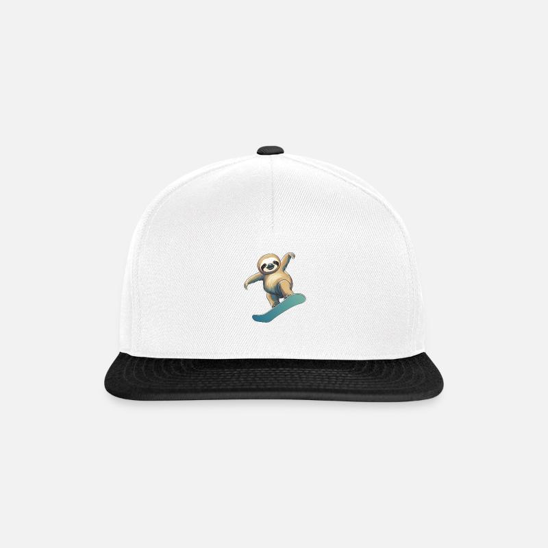 Sloth Winter - Snapback Cap - white/black