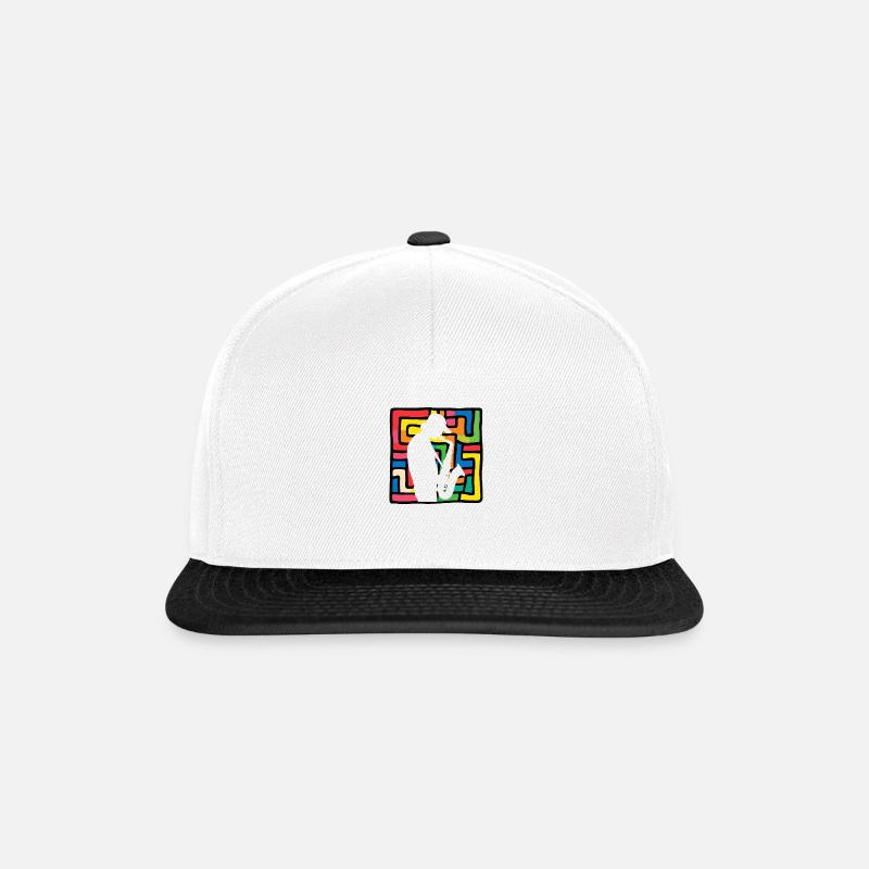 Blasinstrument Blaskapelle - Snapback Cap - Weiß/Schwarz