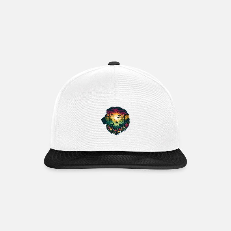 Roi de la jungle - Casquette snapback - blanc/noir