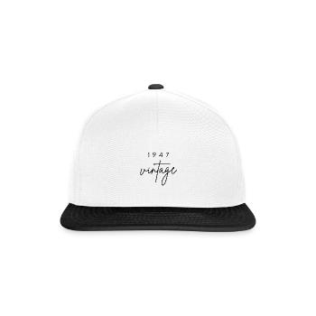 Anniversaire 1947 vintage - Casquette snapback - blanc/noir - Devant