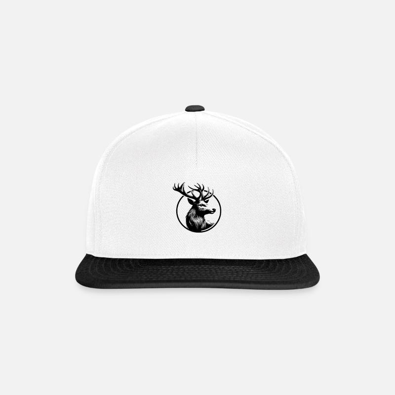 Cerf - Casquette snapback - blanc/noir