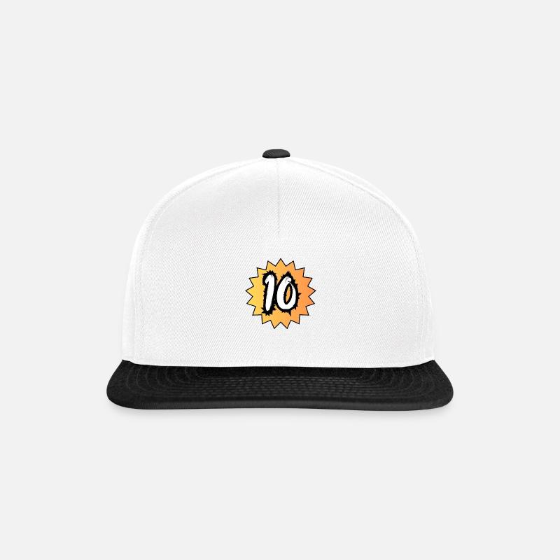 10 ans - Casquette snapback - blanc/noir