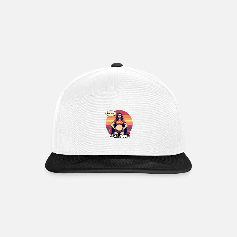 Super Mama - Snapback Cap - Weiß/Schwarz