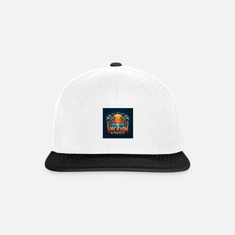 Vacation Design - Snapback Cap - Weiß/Schwarz
