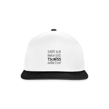 Darf ich Ihnen das Tschüss anbieten - Farbwechsel - Snapback Cap - Weiß/Schwarz - Vorne
