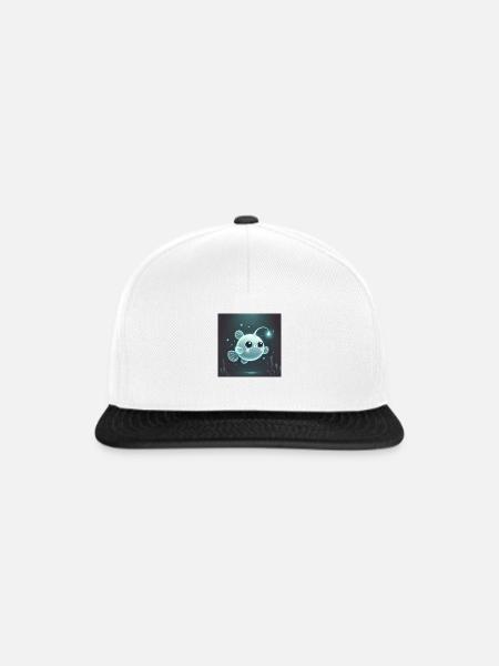 Anglerfisch - Baby - Snapback Cap - Weiß/Schwarz