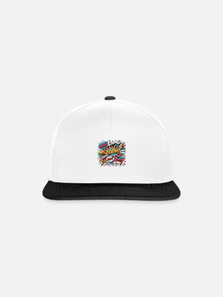 Comic Blast - Snapback Cap - Weiß/Schwarz