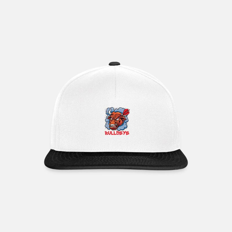 Bullseye - Snapback Cap - Weiß/Schwarz
