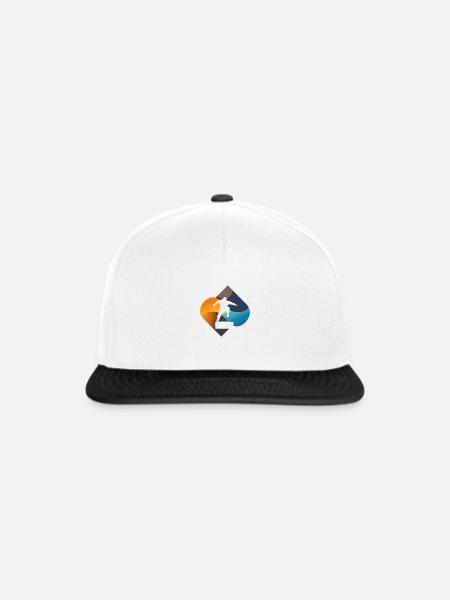 Parkour Hindernis - Snapback Cap - Weiß/Schwarz