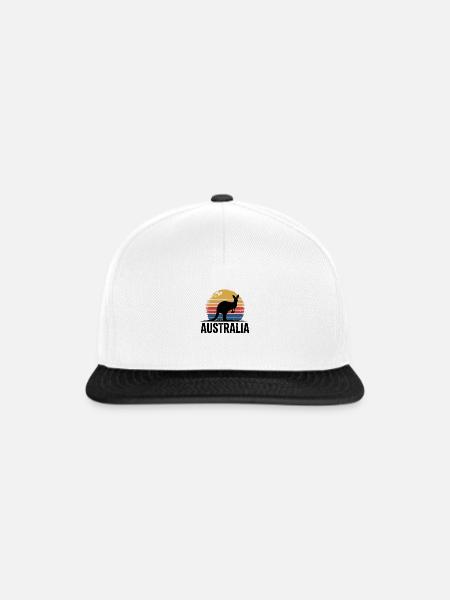 Australien - Snapback Cap - Weiß/Schwarz