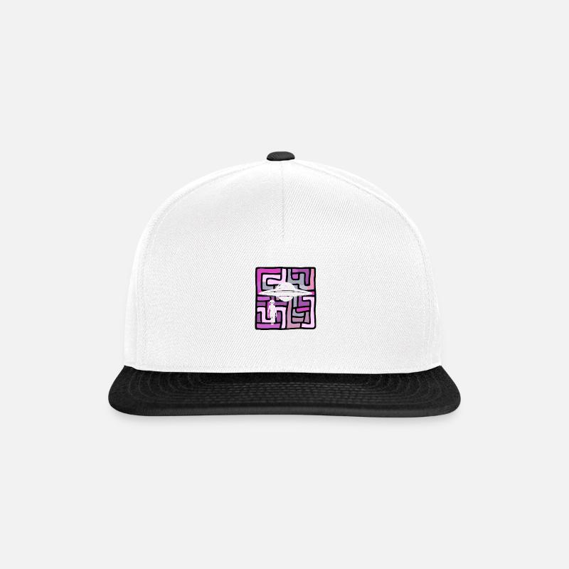 spaceship space space - Snapback Cap - white/black