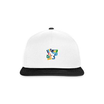 Tauben Peacezeichen - Snapback Cap - Weiß/Schwarz - Vorne
