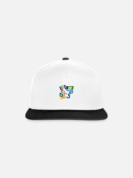 Tauben Peacezeichen - Snapback Cap - Weiß/Schwarz