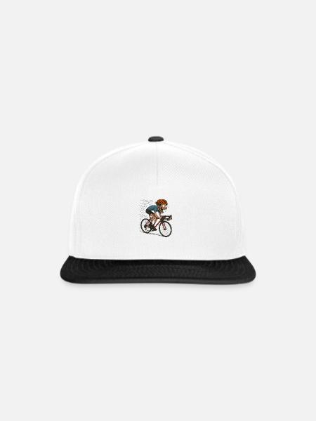 Radsport - Snapback Cap - Weiß/Schwarz