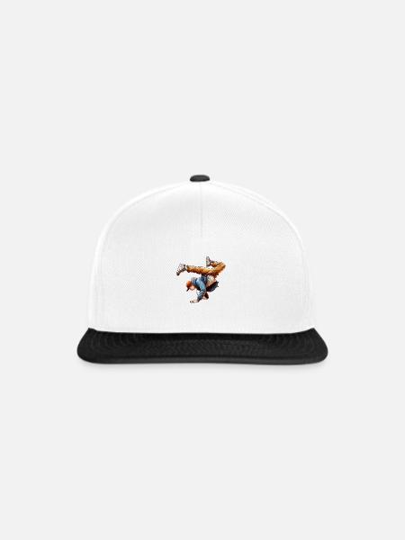 Urbaner Vibe-Breakdance - Snapback Cap - Weiß/Schwarz