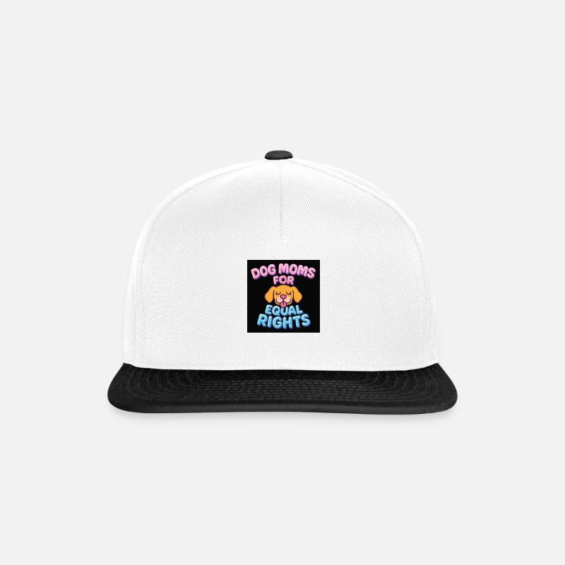 Dog Mom for equal rights - Snapback Cap - Weiß/Schwarz