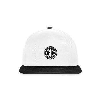 Nordischer Knoten - Snapback Cap - Weiß/Schwarz - Vorne