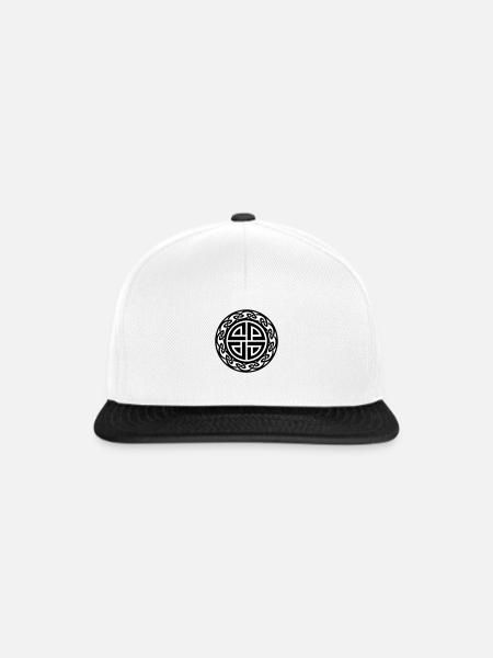 Nordischer Knoten - Snapback Cap - Weiß/Schwarz