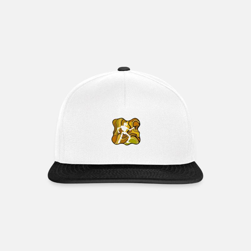 Roboter - Snapback Cap - Weiß/Schwarz