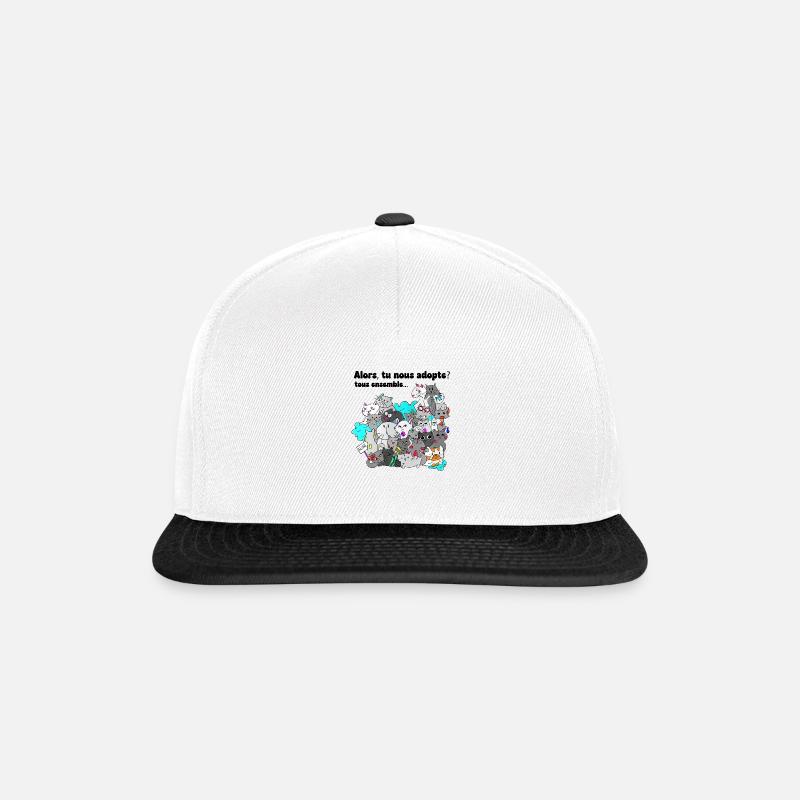 adopte ton chat - Casquette snapback - blanc/noir