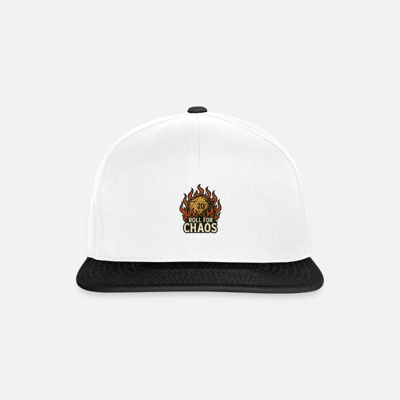 Dice 20 Sided - Snapback Cap - white/black