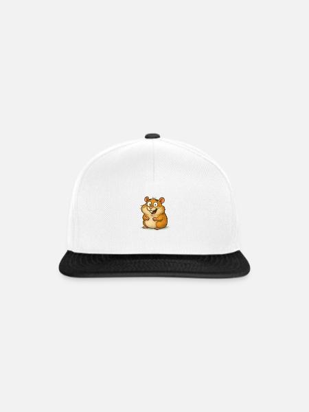 hamster comic - Snapback Cap - Weiß/Schwarz