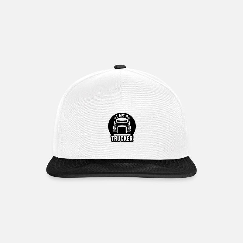 Trucker - Snapback Cap - Weiß/Schwarz