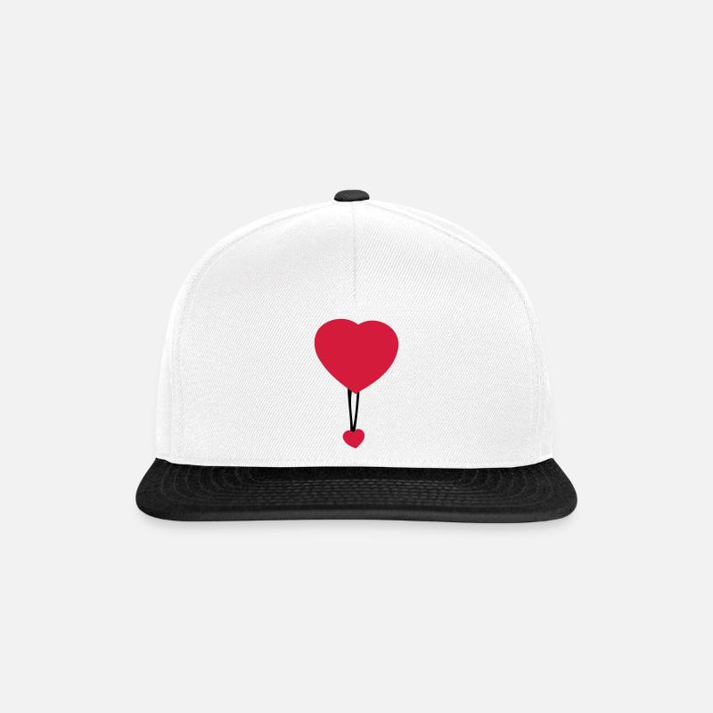Double heart (2c) - Snapback Cap - white/black