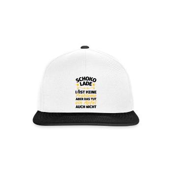 Schokolade lustig - Snapback Cap - Weiß/Schwarz - Vorne