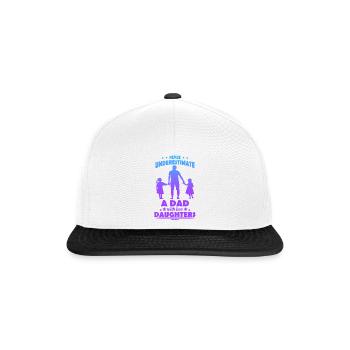 Papa Fille Enfant Fête des Pères Fille Cadeau - Casquette snapback - blanc/noir - Devant