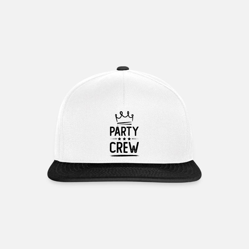 Party Crew - Snapback Cap - Weiß/Schwarz