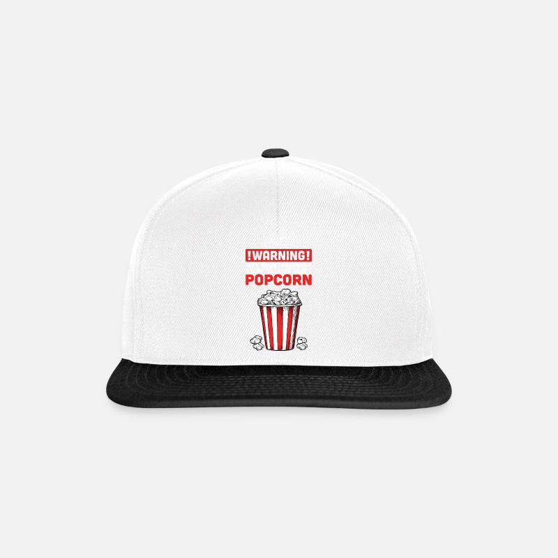 Popcorn - Snapback Cap - Weiß/Schwarz