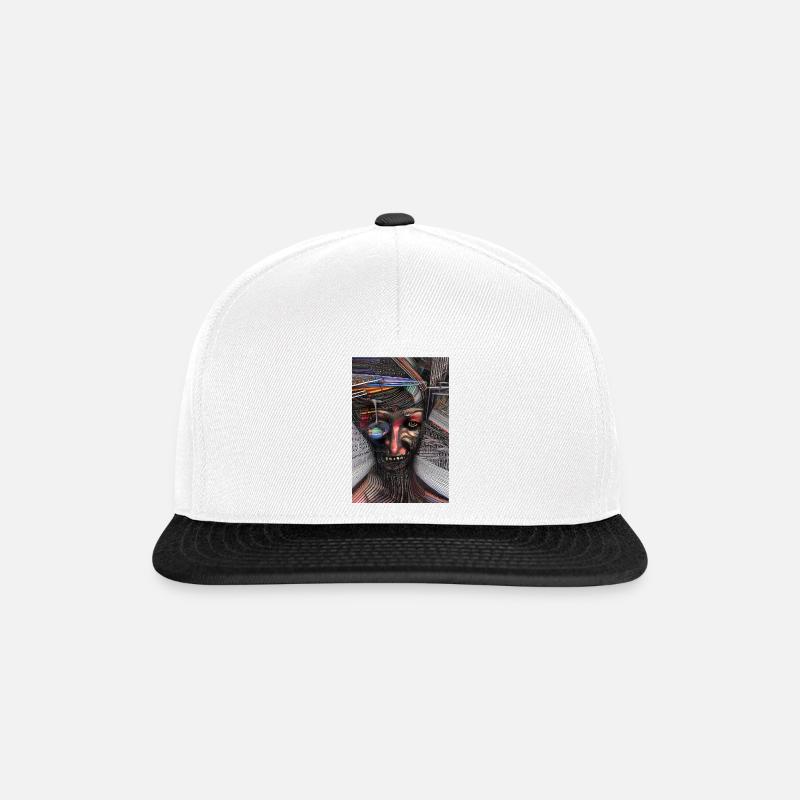 Abstrakte Kunst - Snapback Cap - Weiß/Schwarz