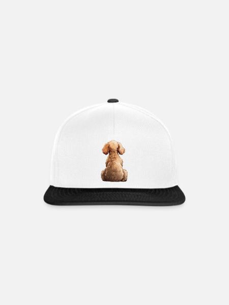 Pudel - Snapback Cap - Weiß/Schwarz