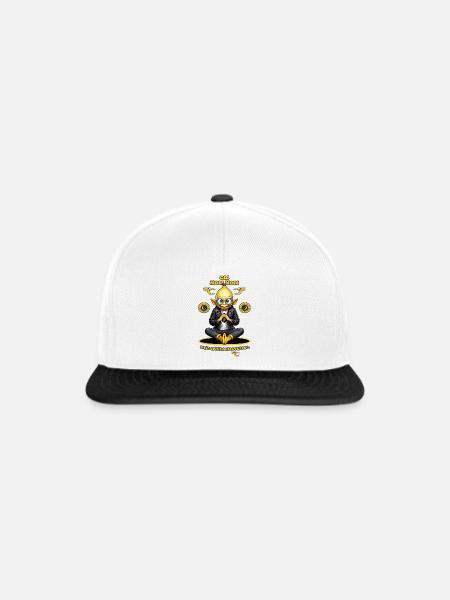 Lustige Yoga Banane - Snapback Cap - Weiß/Schwarz