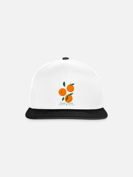 Exotic Fruits / Oranges - Snapback Cap - Weiß/Schwarz