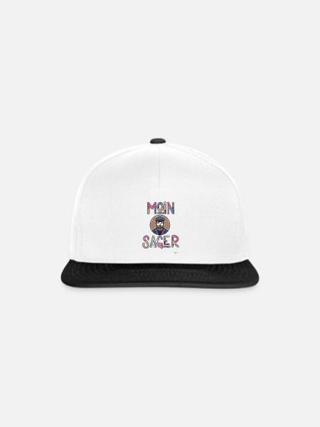 Moin Sager - Snapback Cap - Weiß/Schwarz