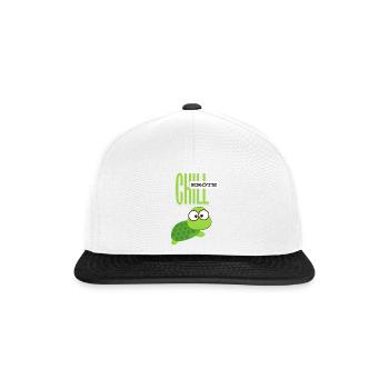 Chill Kröte für Chiller - Snapback Cap - Weiß/Schwarz - Vorne