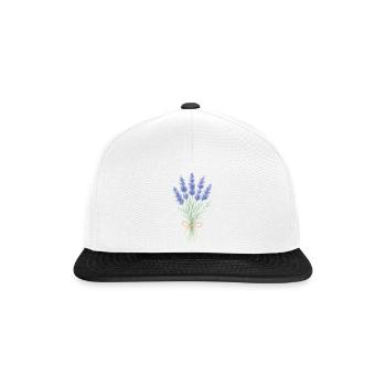 Lavender bouquet - Snapback Cap - white/black - Front