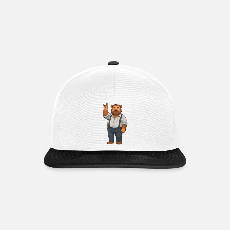 Brummbär rocks - Snapback Cap - white/black