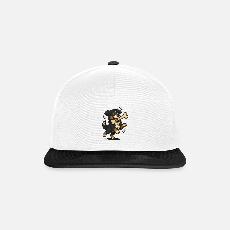 Bernese Mountain Dog - Snapback Cap - white/black