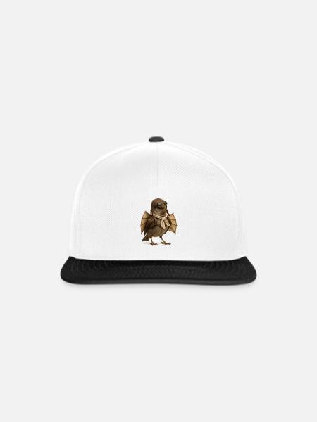 Berblinger Spatz | Ulmer Spatzen - Snapback Cap - Weiß/Schwarz
