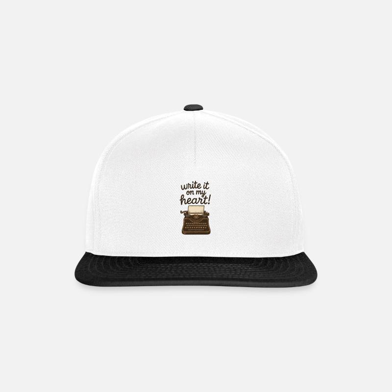 Écrivez-le sur mon cœur - Casquette snapback - blanc/noir