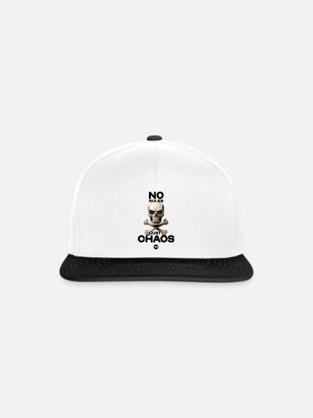 KEINE REGELN - Snapback Cap - Weiß/Schwarz