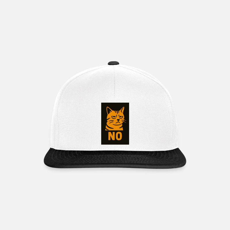 MeowMeansNo - Snapback Cap - Weiß/Schwarz