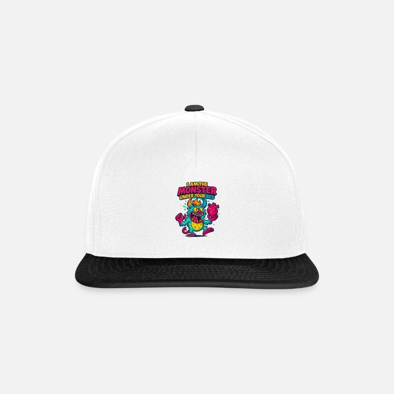 monster under your bed - Snapback Cap - white/black