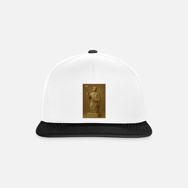 Baroque philosopher with selfie stick - Snapback Cap - white/black