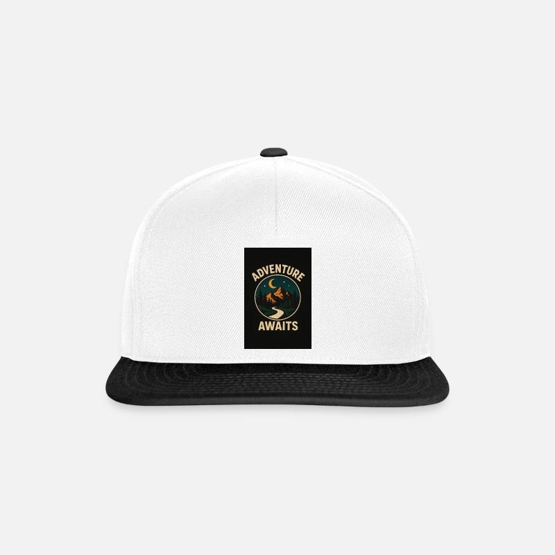 Abenteuer - Snapback Cap - Weiß/Schwarz